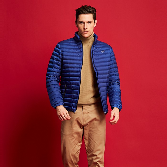 雅蘭仕2020新款羽絨服/男裝羽絨服/藍色